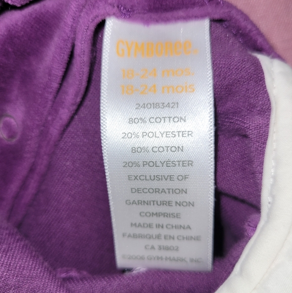 💜 Vintage Gymboree Fun In The Snow Purple Velour Embroidered Longall Outfit - Picture 5 of 6